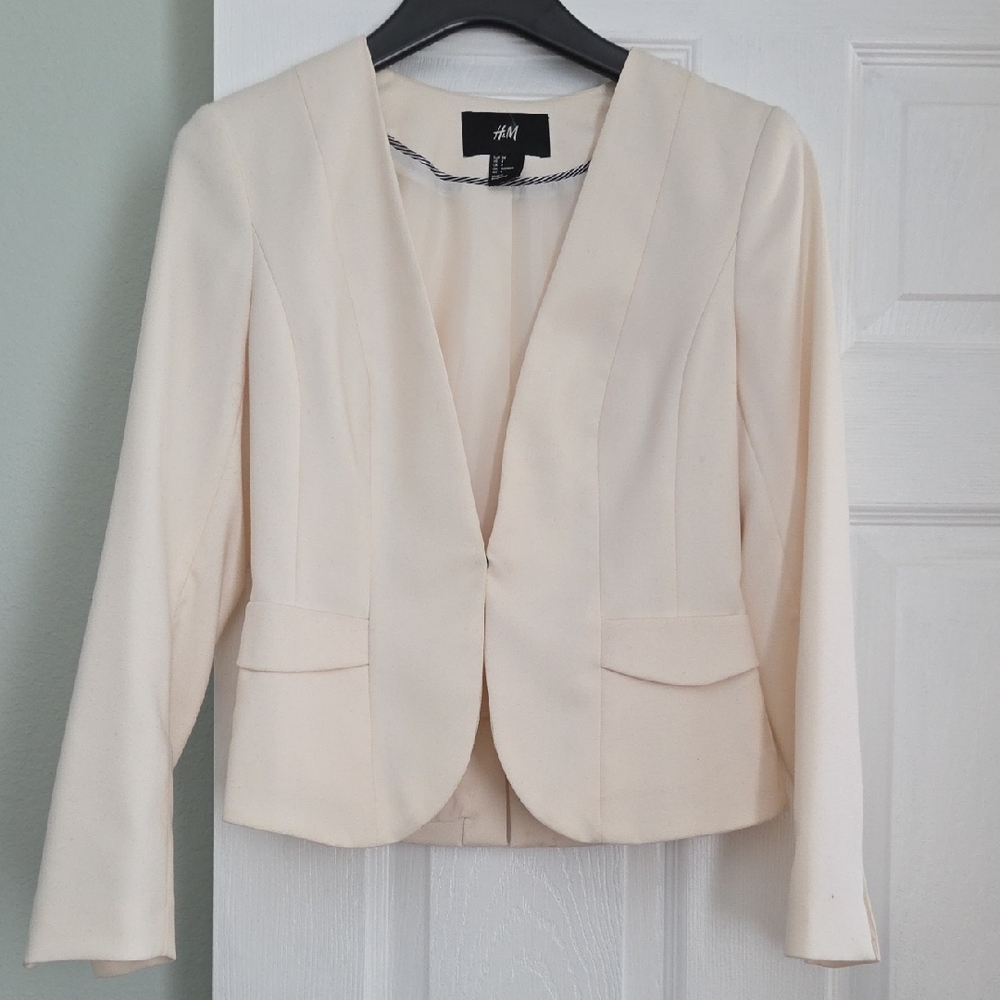 H&M Off-White Women's Suit Jacket
